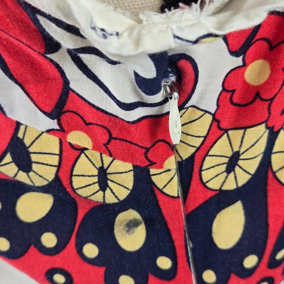 Downeast Basics Size Medium Fit & Flare Floral Dress Cap Sleeve 100% Cotton - Picture 7 of 14